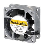 SANYO DENKI 9LG0624P4S001 DC AXIAL FAN, 49.4CU.FT/MIN, BALL, 60MM ROHS COMPLIANT: YES