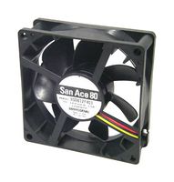 SANYO DENKI 9S0812P4F011 DC AXIAL FAN, 32.84CU.FT/MIN, BALL, 80MM ROHS COMPLIANT: YES