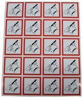 MULTICOMP PRO MP001256 PRE PRINTED LABL, VINYL, 40 X 40MM/PK100 ROHS COMPLIANT: YES