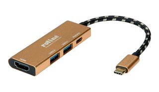 ROLINE 12.02.1119 GOLD USB TYPE C DOCKING STATION, 3PORT