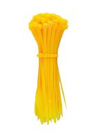 PRO ELEC PELB0152 CABLE TIE, NYLON 6.6, 100MM, YELLOW ROHS COMPLIANT: YES