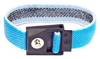 POMONA 6081 ELASTIC WRIST STRAP, ESD, SNAP STUD, BLU