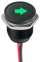 APEM Q16F5BXXHG12E-3K6 LED PANEL INDICATOR, GREEN, 16MM, 12VDC ROHS COMPLIANT: YES
