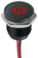 APEM Q16F5BXXHR12E-3BU LED PANEL INDICATOR, RED, 16MM, 12VDC ROHS COMPLIANT: YES