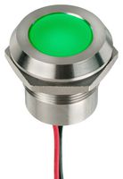APEM Q22Y5SXXSG24E LED PANEL INDICATOR, GREEN, 22MM, 24VDC ROHS COMPLIANT: YES