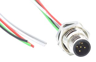 NORCOMP MPM12A05I12CR02 SENSOR CORD, M12 PLUG-FREE END, 304.8MM