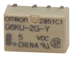 OMRON ELECTRONIC COMPONENTS G6KU-2G-Y DC5 SIGNAL RELAY, DPDT, 5VDC, 1A, SMD