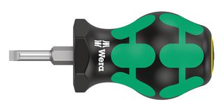 WERA 335 STUBBY 0,8 X 4,0 X 25 MM STUBBY SCREWDRIVER, SLOT, 4MM, 24.5MM ROHS COMPLIANT: NA