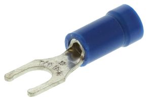 AMP - TE CONNECTIVITY 132528-1 SPADE TONGUE TERM, M2.5, #4, 14AWG, BLU