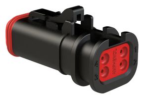 AMPHENOL SINE/TUCHEL AT06-4S-OMBLK AUTOMOTIVE HOUSING, PLUG, 4POS, BLACK ROHS COMPLIANT: YES