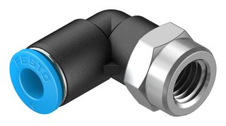 FESTO QSLF-1/8-6-B PUSH-IN L-FITTING, 6MM, G1/8, 12.5MM ROHS COMPLIANT: YES