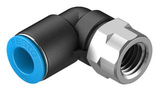 FESTO QSLF-1/4-10-B PUSH-IN L-FITTING, 10MM, G1/4, 17.5MM ROHS COMPLIANT: YES