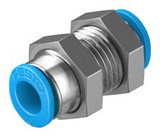 FESTO 153377 PUSH-IN BULKHEAD FITTING, 6MM, M12 X 1 ROHS COMPLIANT: YES