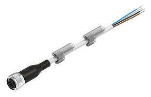 FESTO NEBU-M12G5-K-2.5-LE4 SENSOR CORD, 4P M12 RCPT-FREE END, 2.5M