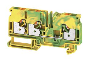 WEIDMULLER 1991850000 PE TERMINAL BLOCK, DIN RAIL, 3POS, 8AWG