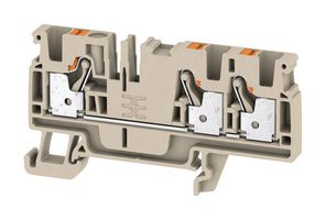 WEIDMULLER 2051240000 TERMINAL BLOCK, DIN RAIL, 3POS, 12AWG ROHS COMPLIANT: YES