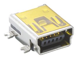 LUMBERG 2486 04 MINI USB CONN, 2.0 TYPE B, R/A RCPT/5POS ROHS COMPLIANT: YES