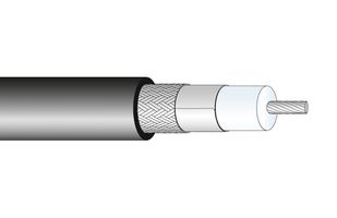 HUBER+SUHNER SPUMA"240-RS-FR COAX CABLE WIRE, 50 OHM, BLACK, 100FT