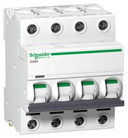 SCHNEIDER ELECTRIC A9F53401 THERMAL MAG CKT BREAKER, 4P, 1A, 440VAC ROHS COMPLIANT: YES