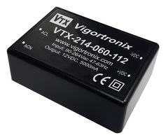 VIGORTRONIX VTX-214-060-112 POWER SUPPLY, AC-DC, 12V, 5A ROHS COMPLIANT: YES