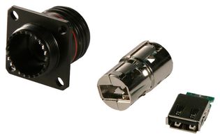 AMPHENOL SOCAPEX USBFTV22ZN USB CONN, 2.0 TYPE A, RCPT, 4POS, PANEL ROHS COMPLIANT: YES