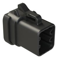 AMPHENOL SINE/TUCHEL ATP06-6S-EC01BK AUTOMOTIVE HOUSING, PLUG, 6POS, 25A, BLK