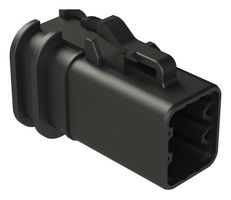 AMPHENOL SINE/TUCHEL ATP06-6S-OMBLK AUTOMOTIVE HOUSING, PLUG, 6POS, 25A, BLK