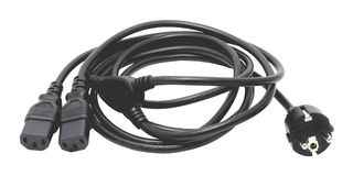 MULTICOMP PRO GW-151737 CABLE, CEE7/7 ENCHUFE-2X IEC C13, 2.5M