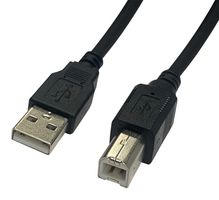 VIDEK 2585NL-4BK USB CABLE, 2.0 TYPE A PLUG-B PLUG, 4M ROHS COMPLIANT: YES
