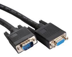 VIDEK 3088BHQ-0.5 COMP CABLE, SVGA PLUG-RCPT, 500MM, BLK ROHS COMPLIANT: YES