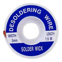 MULTICOMP PRO MP740696 DESOLDERING BRAID, COPPER, 3MM X 1.5M ROHS COMPLIANT: NA