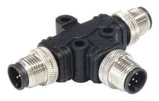 BULGIN LIMITED PXPPVC12TSMM05AFIIFI SENSOR SPLITTER, 5P M12 PLUG-2XM12 PLUG