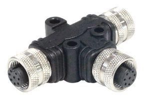 BULGIN LIMITED PXPPVC12TSFF08AFBBFB SENSOR SPLITTER, 8P M12 RCPT-2XM12 RCPT