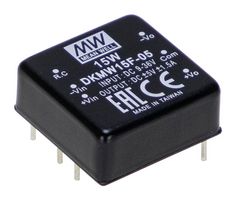 MEAN WELL DKMW15F-05 DC-DC CONVERTER, 2 O/P, 15W ROHS COMPLIANT: YES