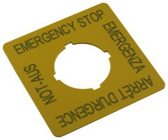 EATON MOELLER M22-XYK1 LABEL, EMERGENCY STOP, 4 LANGUAGE