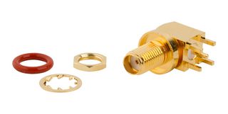 AMPHENOL RF 132203-18 RF COAXIAL, SMA R/A JACK, 50 OHM, PCB ROHS COMPLIANT: YES