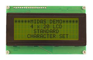 MIDAS DISPLAYS MC42005A6W-SPTLY3.3-V2 LCD MODULE, 20 X 4, COB, 4.75MM, STN