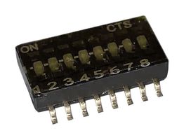 CTS 218-8LPST DIP SWITCH, 0.1A, 50VDC, 8POS, SMD