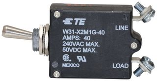 POTTER&BRUMFIELD - TE CONNECTIVITY W31-X2M1G-40 THERMAL CKT BREAKER, 1P, 40A/240V, PANEL