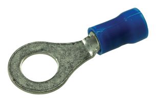 TE CONNECTIVITY - AMP 342143-1 TERMINAL, RING TONGUE, #8, BLU, 14AWG