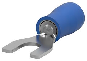 AMP - TE CONNECTIVITY 130537 CRIMP TERMINAL, FORK, 1/4", 14AWG, BLUE ROHS COMPLIANT: YES