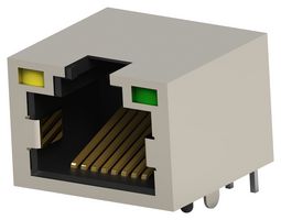 TE CONNECTIVITY 1-1734795-1 RJ45 CONNECTOR, R/A JACK, 1PORT, TH