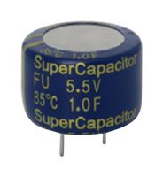 KEMET FU0H105ZF SUPERCAPACITOR, AEC-Q200, 1F, RADIAL CAN ROHS COMPLIANT: YES