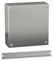 SCHNEIDER ELECTRIC NSYSBX20208 + NSYAMRD20357SB ENCLOSURE W/ DIN RAIL, SS, MULTIPURPOSE