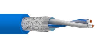 BELDEN 74033E-C500 CABLE, 2 CORE, 22AWG, 300V, 500M, BLUE