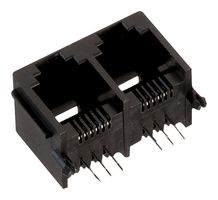 WURTH ELEKTRONIK 615012143921 MODULAR CONN, R/A JACK, 6P6C, 2GANG, TH