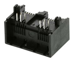 MOLEX 43814-6421 MODULAR CONN, R/A JACK, 6P4C, 2GANG, TH
