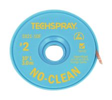 TECHSPRAY 1821-10F BRAID, NO-CLEAN DESOLDERING, 10FT