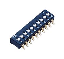 NIDEC COMPONENTS CFS-1002TB DIP SWITCH, 10PST-NO, 0.1A, 6VDC, SMD ROHS COMPLIANT: YES