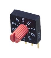 NIDEC COMPONENTS SC-1110W ROTARY CODE SWITCH, BCH, 0.1A, 5VDC, TH ROHS COMPLIANT: YES